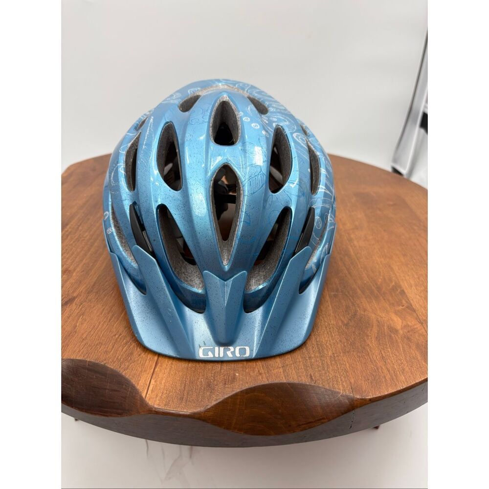 Giro Skyla Women’s Bike Helmet Blue Gray Floral Pattern 50-57cm